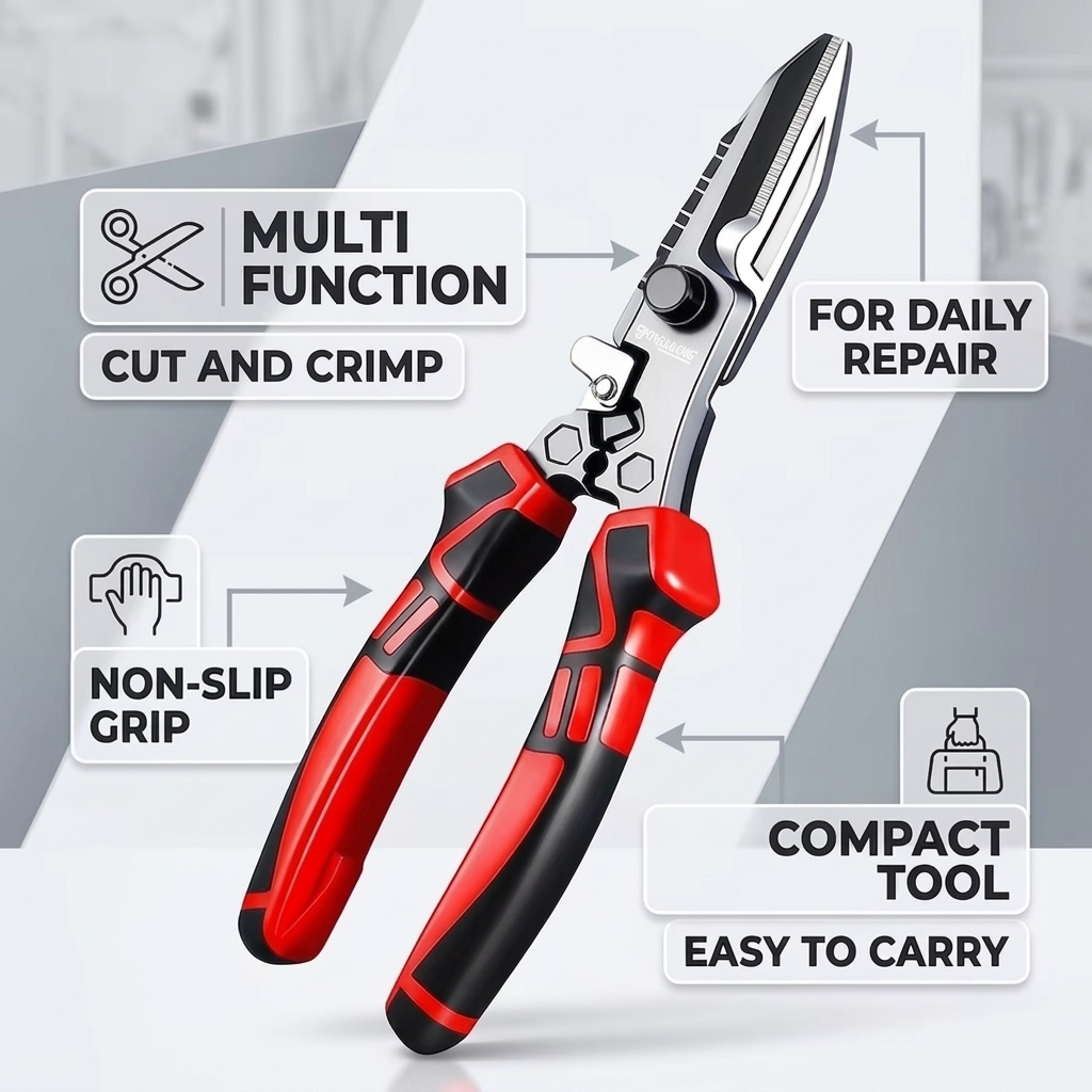 Multi Tool Plier - Многофункциональные электрические ножницы-кусачки для проводов, инструмент