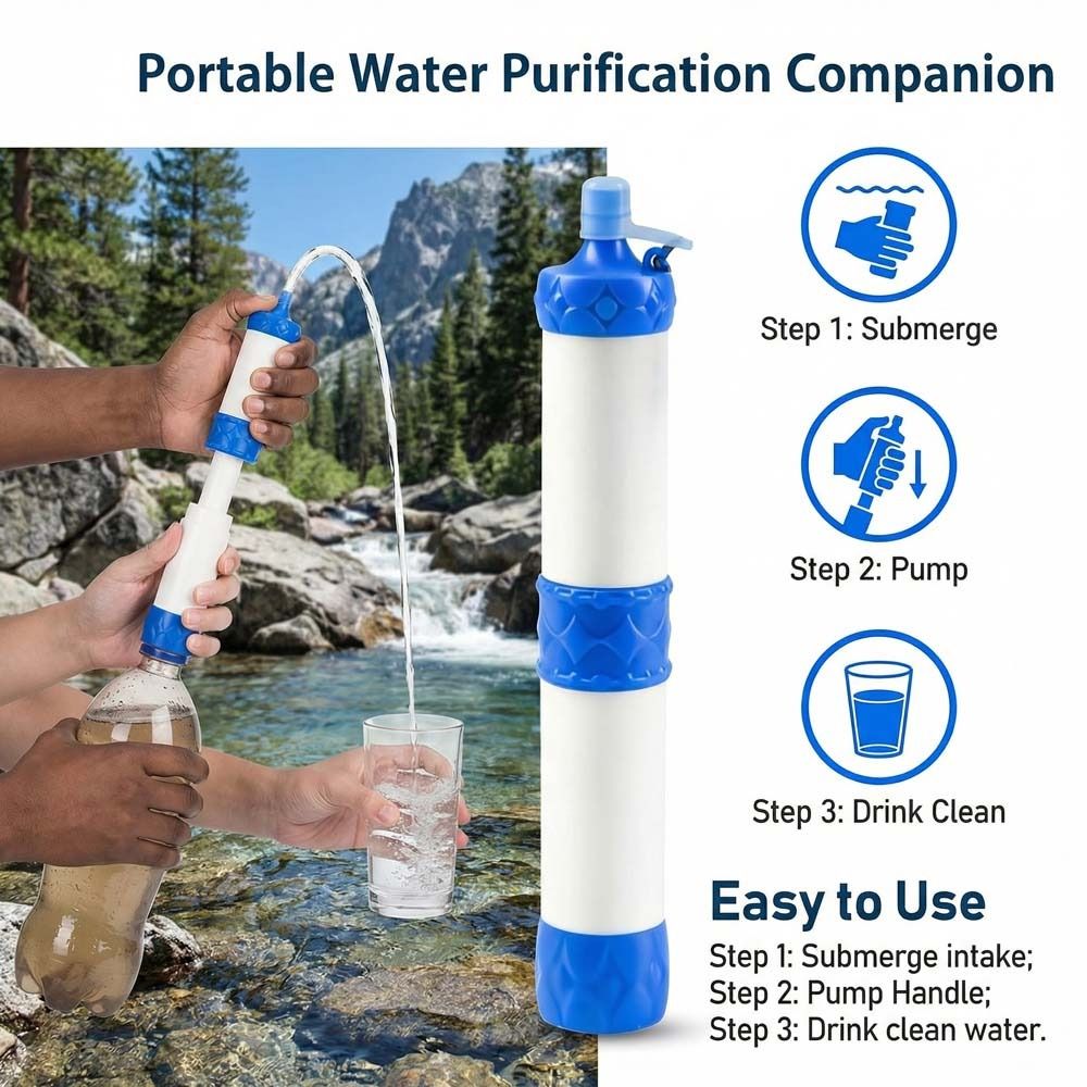 Миниатюрная фильтрующая трубоч – обзор и цена Water Purification Straw